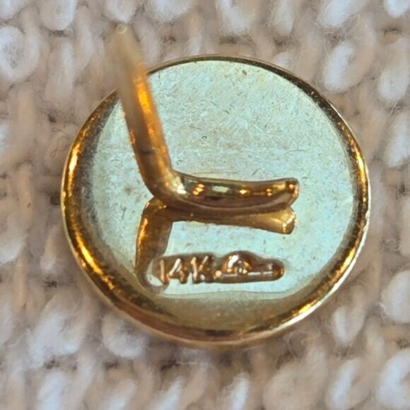 Vintage 14k Yellow Gold Caduceus Lapel Pin - Picture 4 of 5